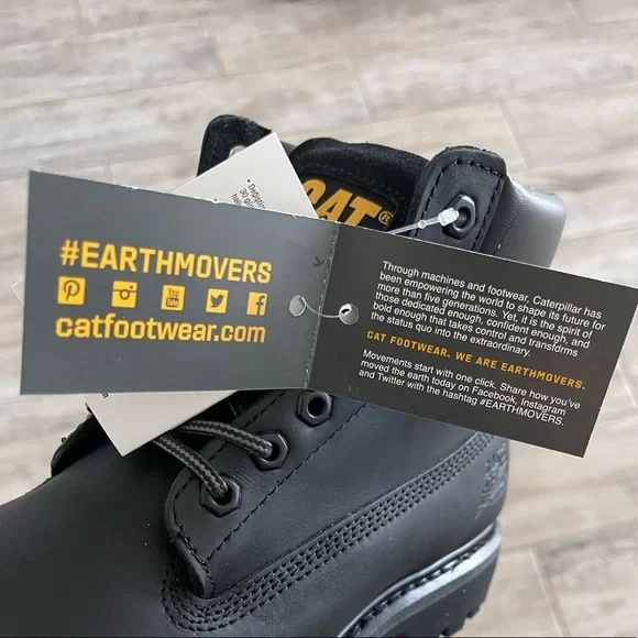 CAT Caterpillar colorado - Men's leather Boots winter boots black - Picture 10 of 12